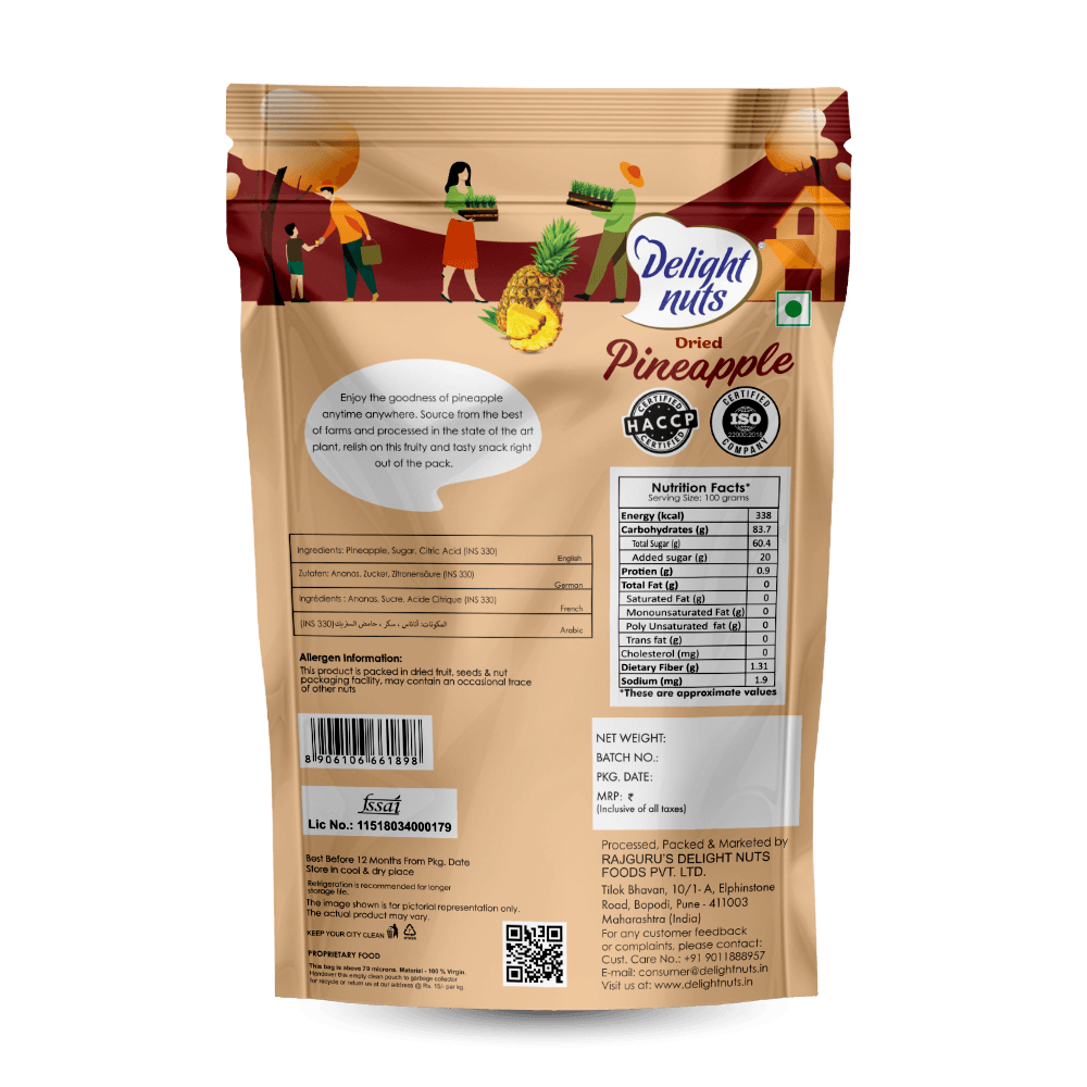 DELIGHT NUTS DRIED PINEAPPLE