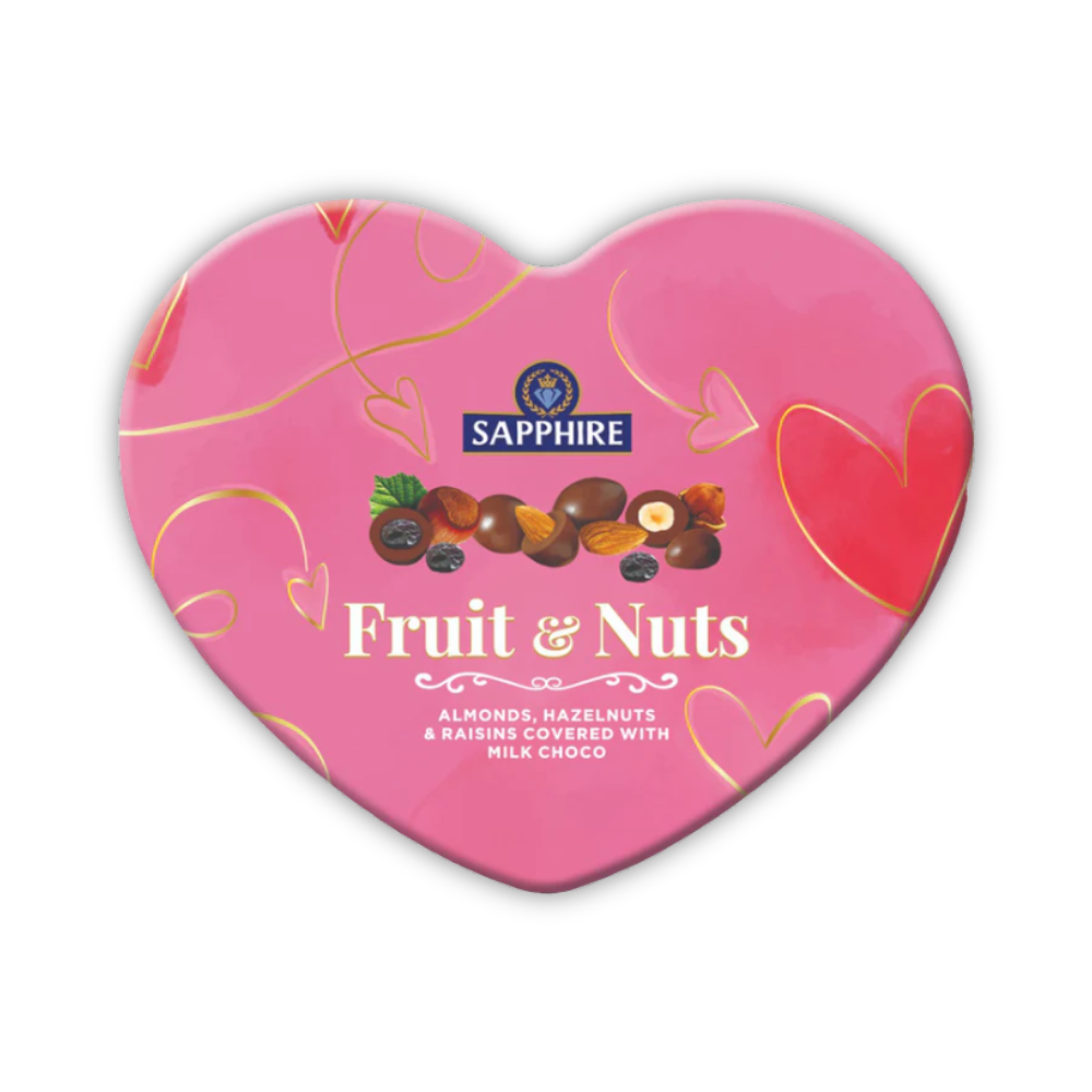 Sapphire Heart Tin Fruits & Nuts 160g