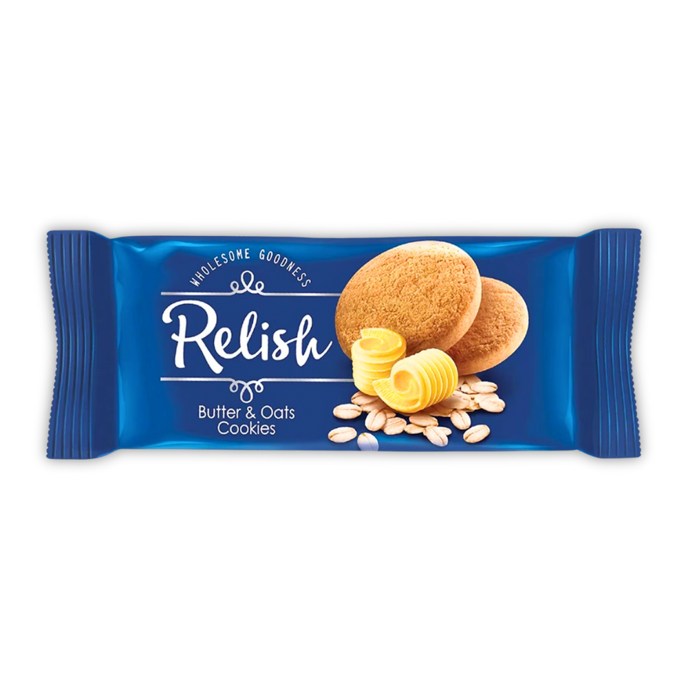 RELISH BUTTER &OATS COOKIES 12X12X42G