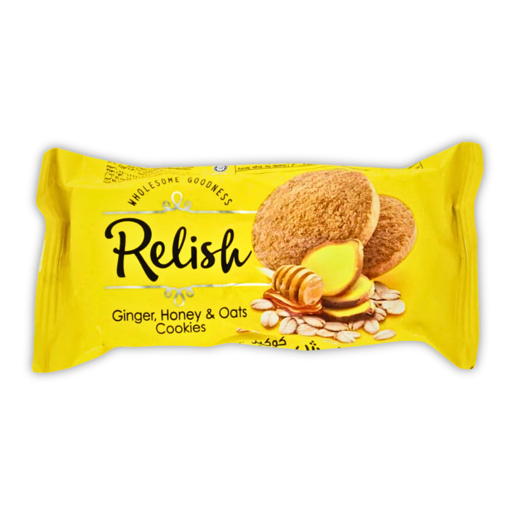 RELISH GINGER, HONEY &OATS COOKIES 12X12X42G