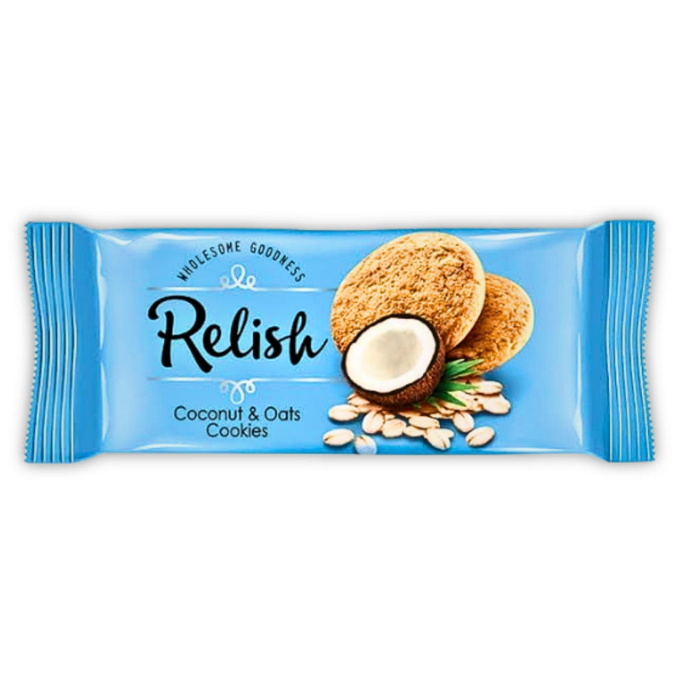 RELISH COCONUT & OATS COOKIES 12X12X42G