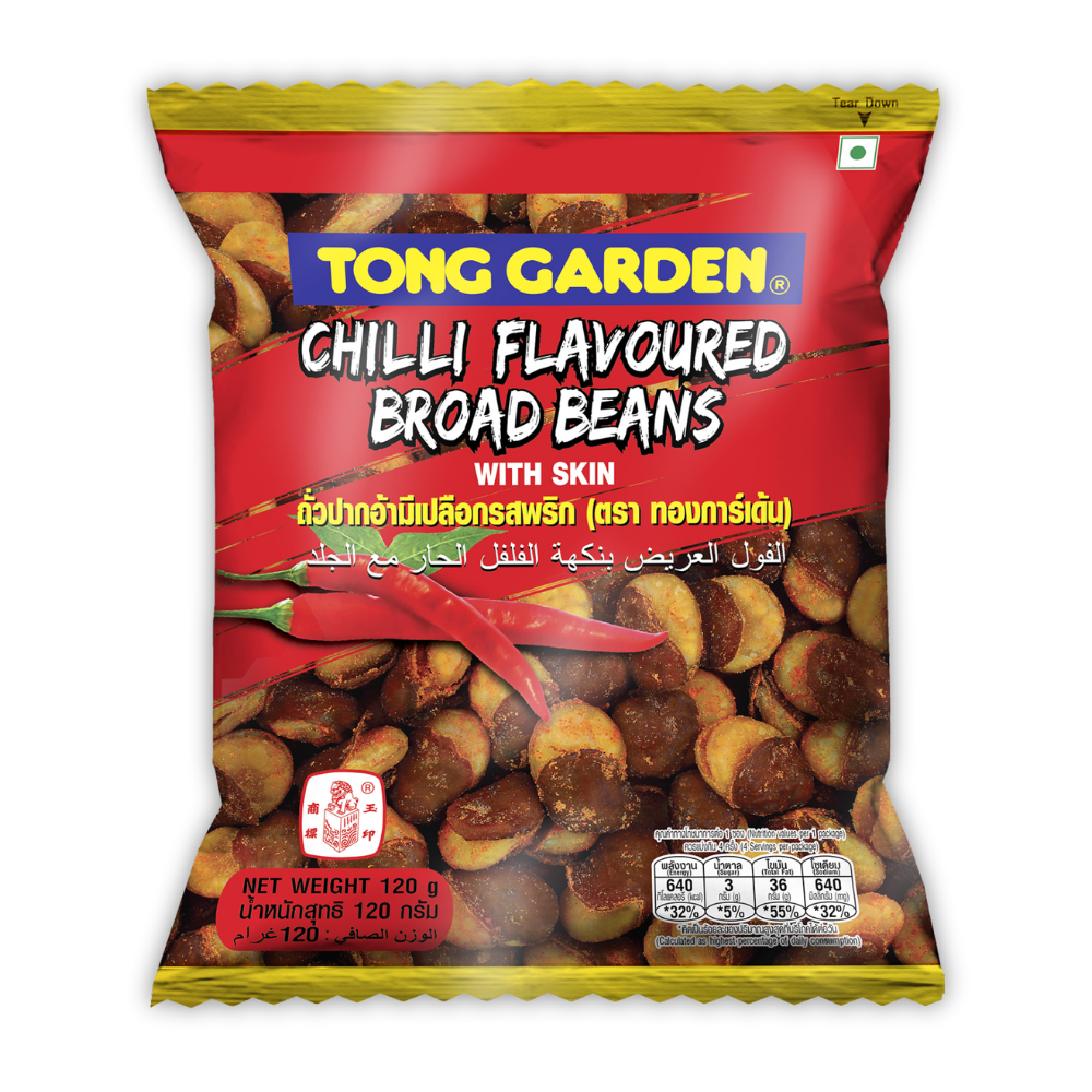 TONG GARDEN CHILLI FLAVOURED BROAD BEANS WITH SKIN