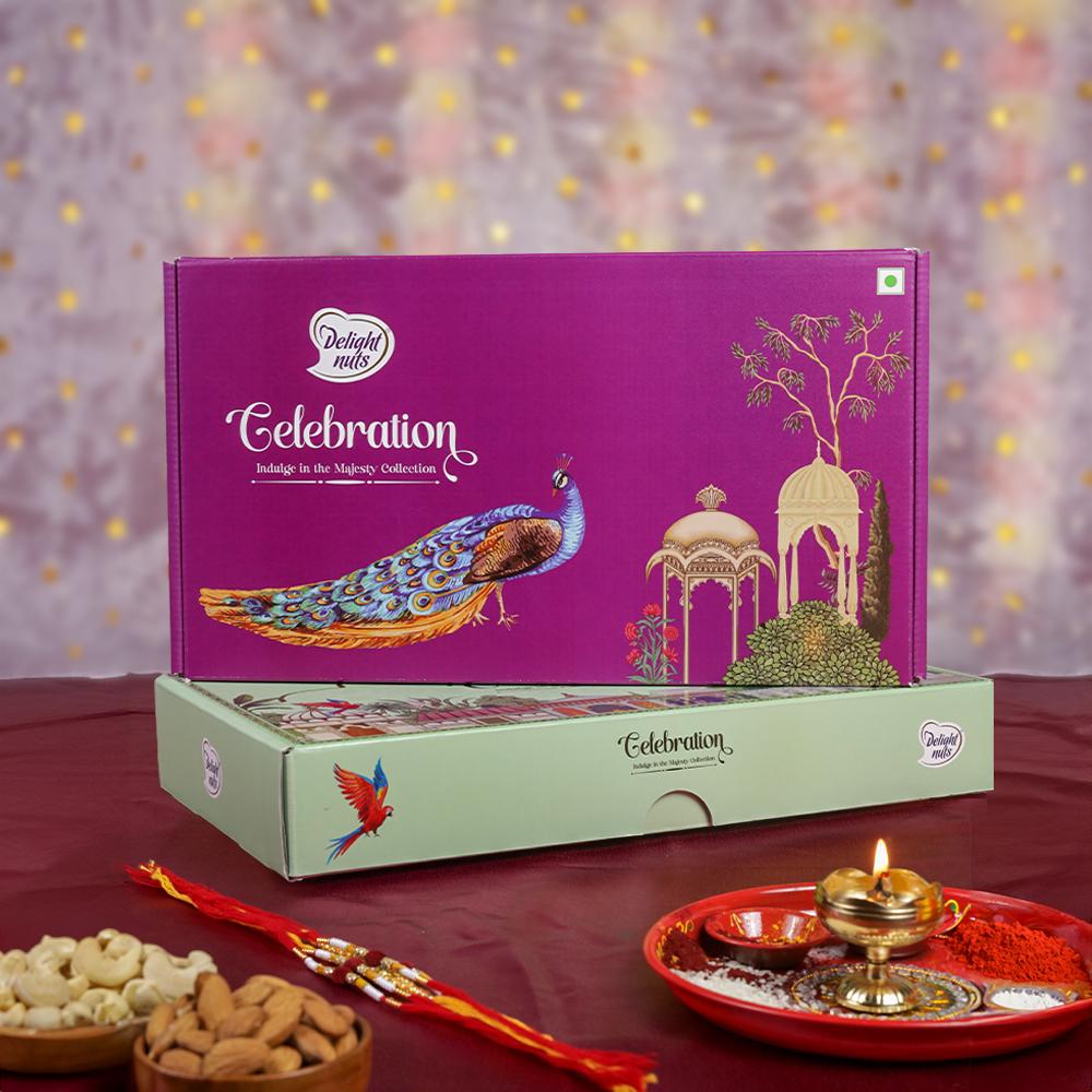 Imperial Box – R&S Almonds 200g | R&S Cashews 200g | Chocodates Milk 200g | Green Raisins 200g